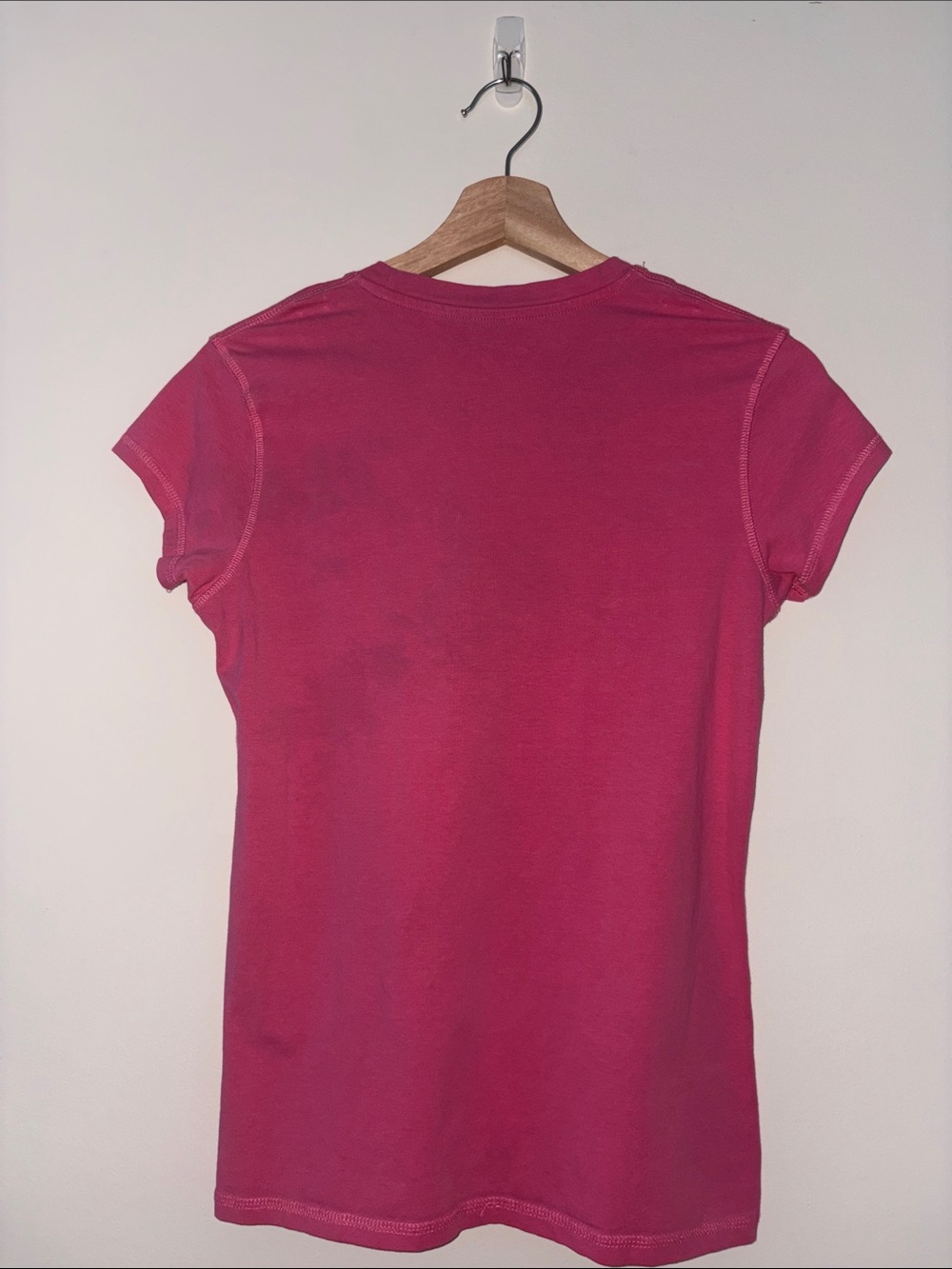 Beverly Hills Polo Club Women's Crewneck Short Sleeve Tee - Hot Pink - Picture 3 of 5